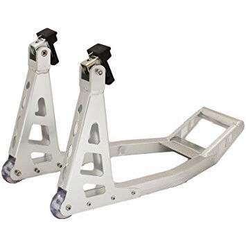 پایه آلومینیومی Swingarm Spool Stand 340kgs Motorcycle Bench