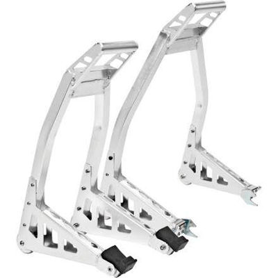 پایه آلومینیومی Swingarm Spool Stand 340kgs Motorcycle Bench